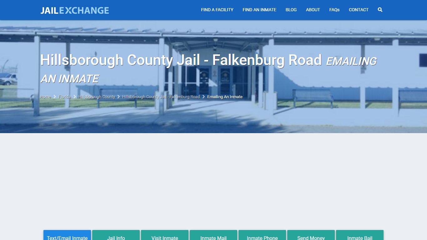 Hillsborough County Jail - Falkenburg Road emailing an inmate